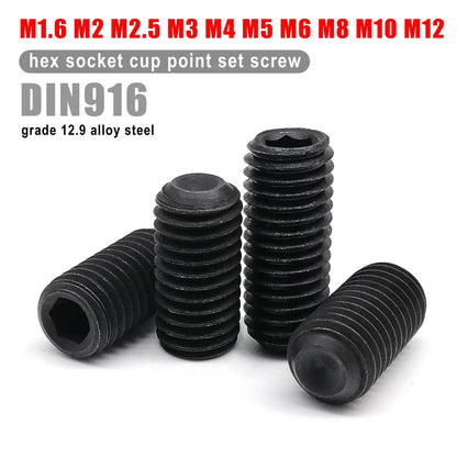 M1.6_M12_DIN916_black_12.9_steel_hex_socket_Allen_cup_point_set_screw_grub_bolt