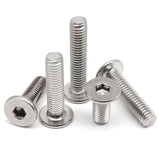 M1.6_M8_304_Stainless_Steel_Hex_Socket_Ultra-Thin_Flat_Wafer_Head_Screws_Front_View