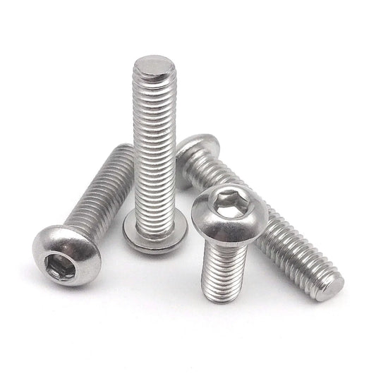 M1.6_M8_304_Stainless_Steel_ISO7380_Hex_Socket_Button_Head_Screws_Front_View