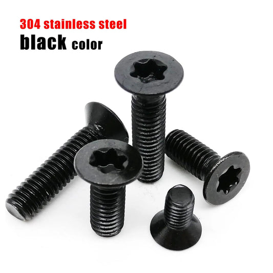 M2-M8_GB2673_black_304_stainless_steel_six-lobe_Torx_flat_countersunk_head_bolt_screw
