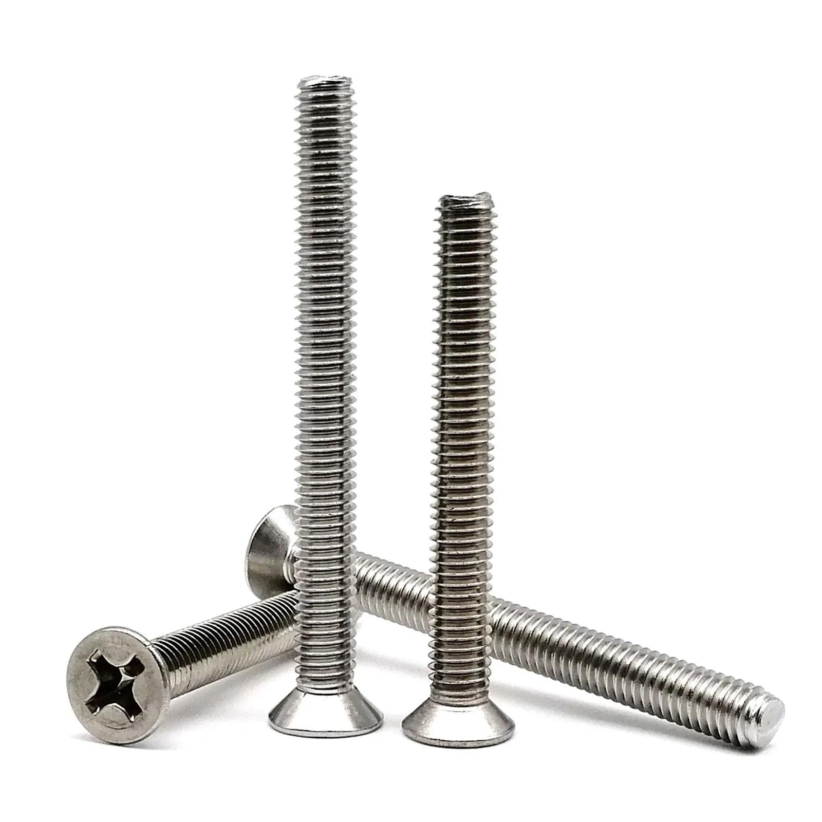 M2_M8_304_Stainless_Steel_GB819_Phillips_Flat_Countersunk_Head_Screws_Front_View