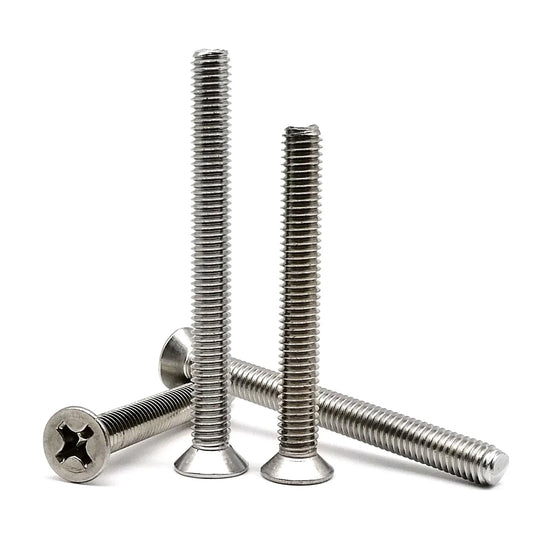 M2_M8_304_Stainless_Steel_GB819_Phillips_Flat_Countersunk_Head_Screws_Front_View