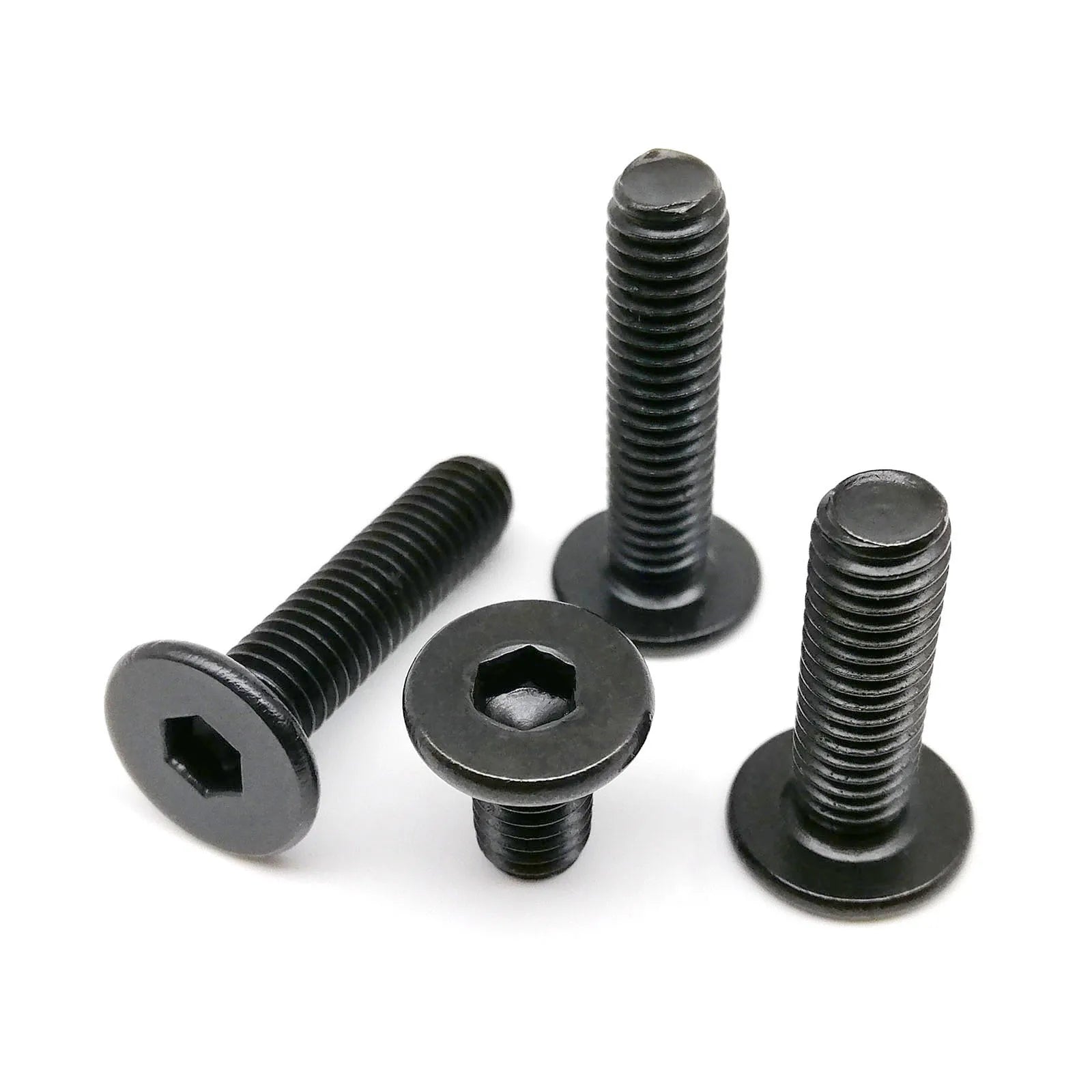 M2_M8_Black_304_Stainless_Steel_Hex_Socket_Ultra-Thin_Flat_Wafer_Head_Screws_Front_View
