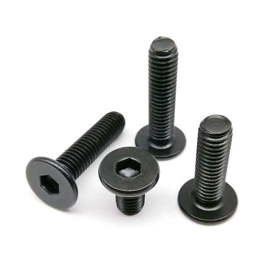 M2_M8_Black_304_Stainless_Steel_Hex_Socket_Ultra-Thin_Flat_Wafer_Head_Screws_Front_View