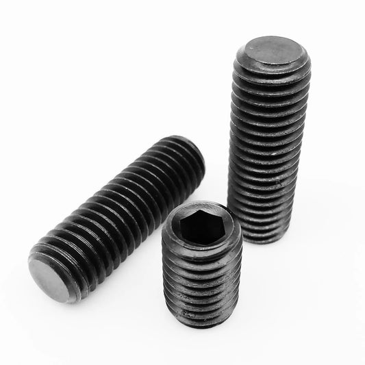 M2_M8_black_grade_12.9_steel_Allen_head_hex_socket_flat_point_set_screw_grub_bolt