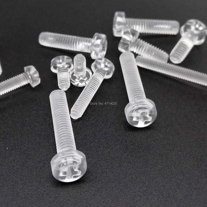 M3-M4_clear_plexiglass_cross_Phillips_round_head_screw_bolt_length_4-25mm