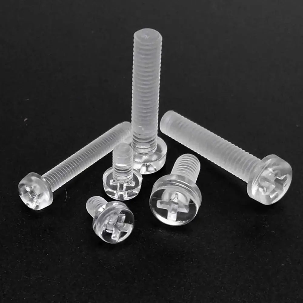 M3_M4_acrylic_clear_transparent_plastic_Phillips_round_head_pan_cross_head_screw_4_25mm