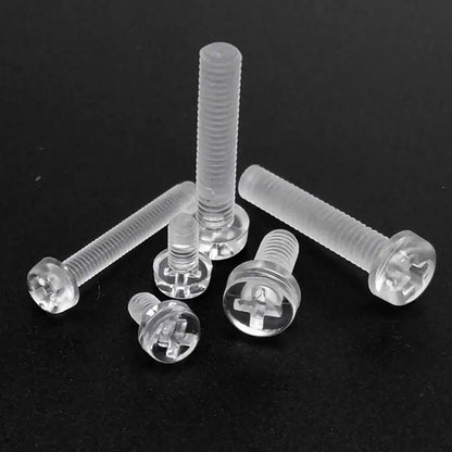 M3_M4_acrylic_clear_transparent_plastic_Phillips_round_head_pan_cross_head_screw_4_25mm