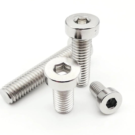 M3_M6_304_Stainless_Steel_Hex_Socket_Low_Profile_Head_Cap_Screws_Front_View