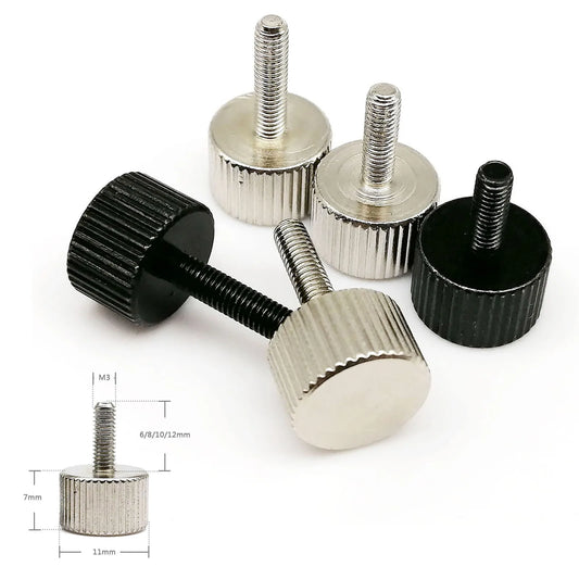 M3_carbon_steel_round_head_PC_computer_case_cover_thumb_screw_hand_tighten_bolt