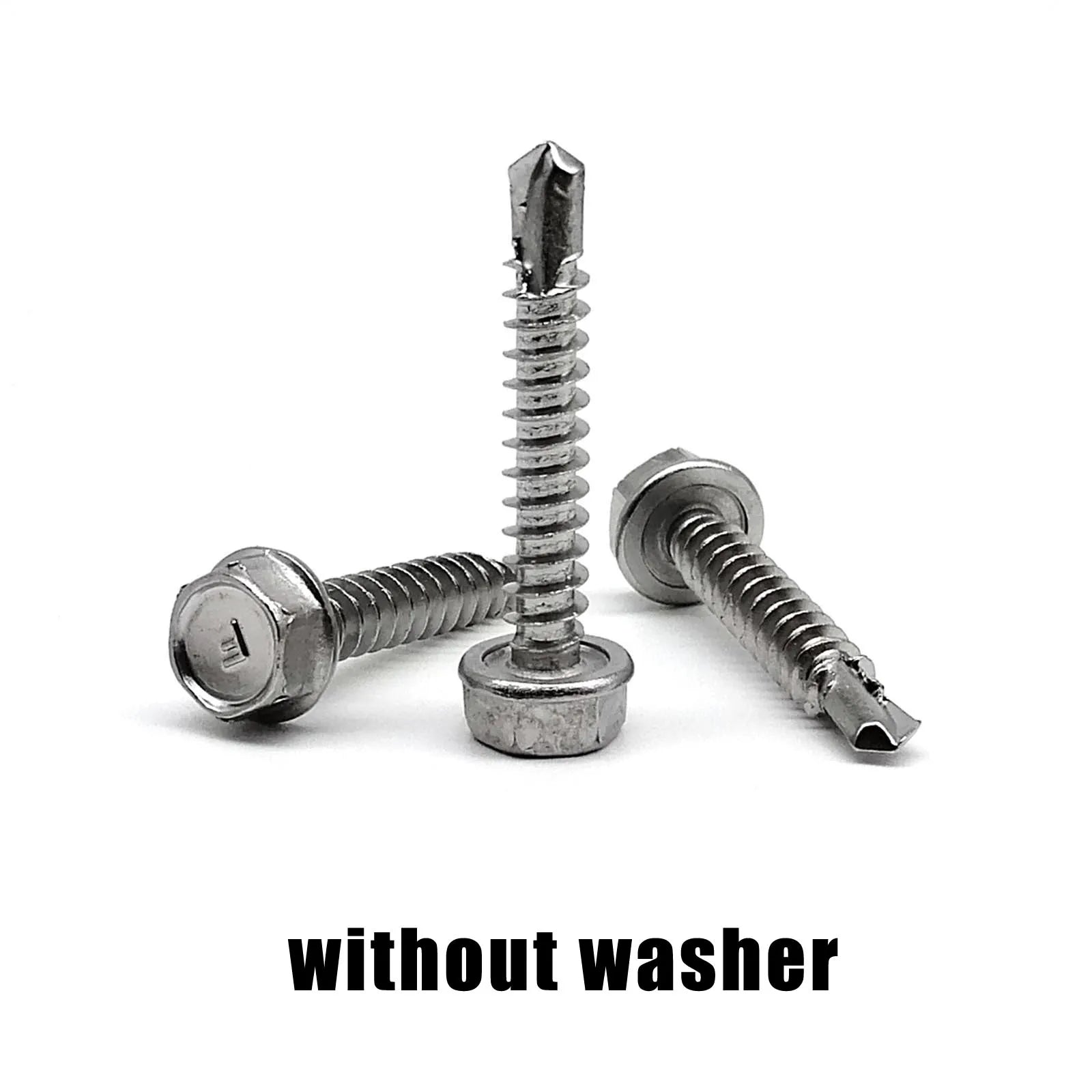 M4.2_M6.3_stainless_steel_hexagon_flange_head_self-tapping_screw_with_PVC_washer