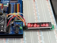 MAX7219 8-Digit 7-Segment Socketed Red Display Module