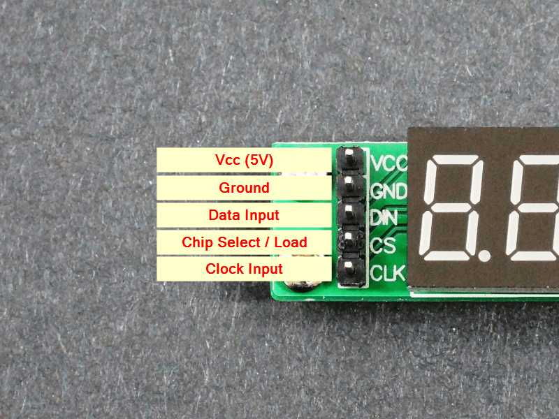 MAX7219 8-Digit 7-Segment Socketed Red Display Module