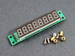 MAX7219 8-Digit 7-Segment Socketed Red Display Module