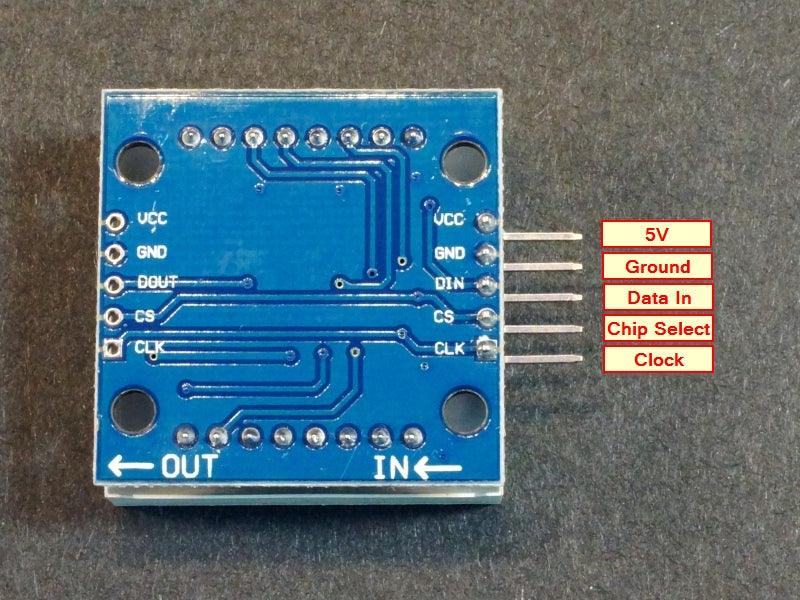 MAX7219 8×8 Dot Matrix Red Display Module Kit