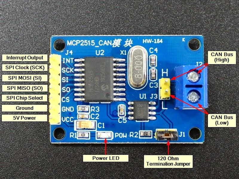 MCP2515 CAN Bus Interface Module – Keszoox