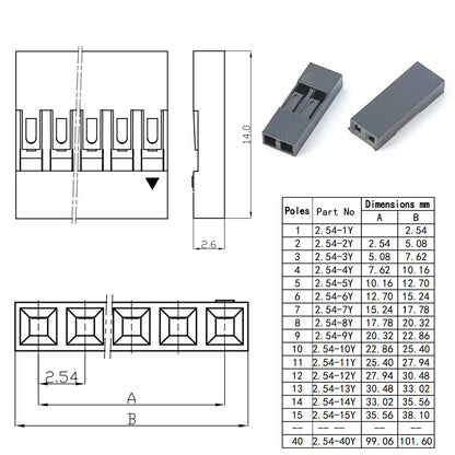 Detailed close-up of connector pins and crimp terminals for MX1.25 to Dupont 2.54 kit