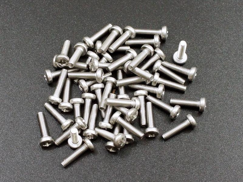 M3x12mm Phillips Pan Head Machine Screw SS (50-Pack)