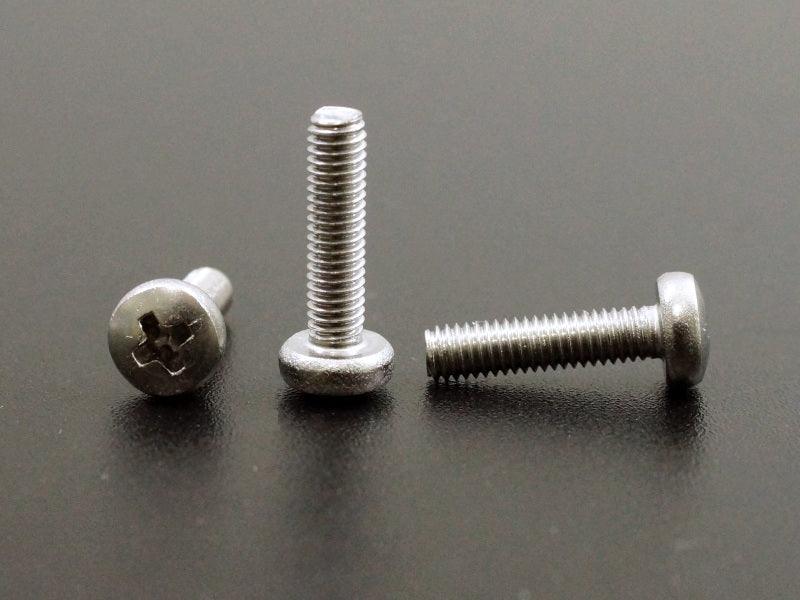 M3x12mm Phillips Pan Head Machine Screw SS (50-Pack)