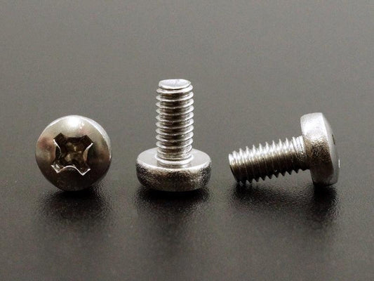 M4x8mm Phillips Pan Head Machine Screw SS (50-Pack)