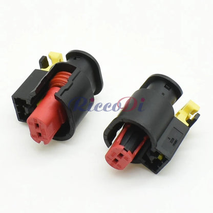 durable 2 pin male female connector plug for sealed automotive wiring harness