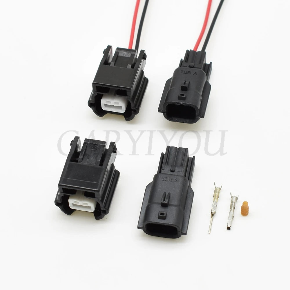 male and female 2 pin automotive wire plug connector for electronic systems