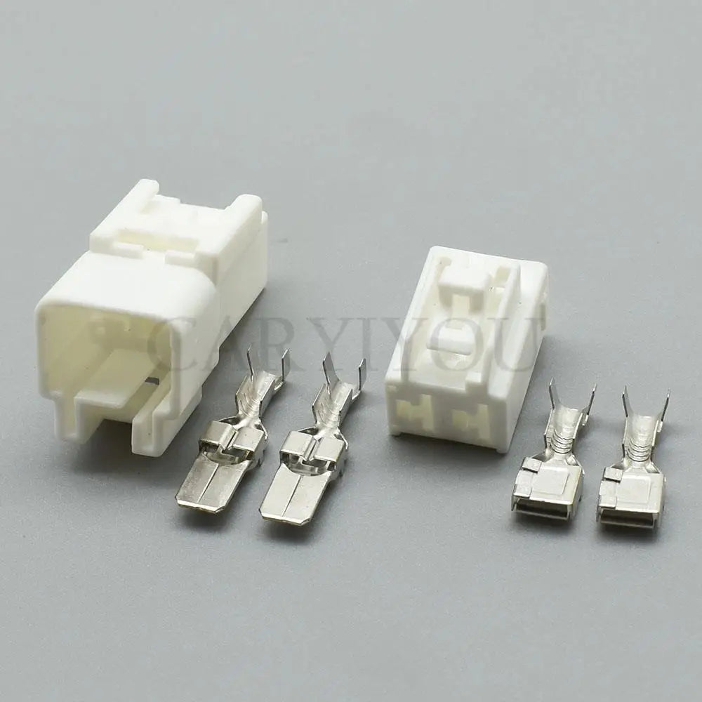 male and female automotive wire plug for reliable 2 pin connector installation