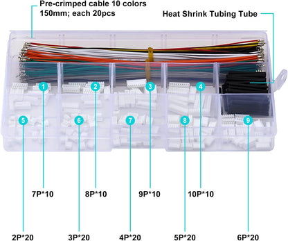 Close-up view of Molex 1.25mm male and female connector housings