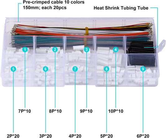 Close-up view of Molex 1.25mm male and female connector housings
