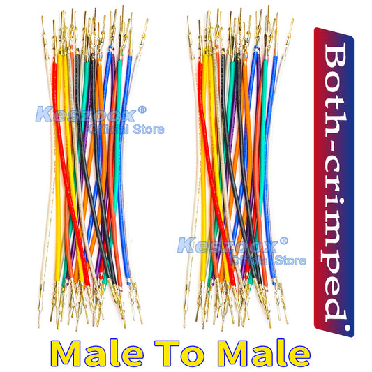 Molex Dupont male to male cable, 22AWG silicone wire