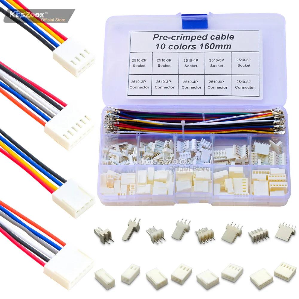 Molex extension cable showing male to female connectors with pre-crimped wires