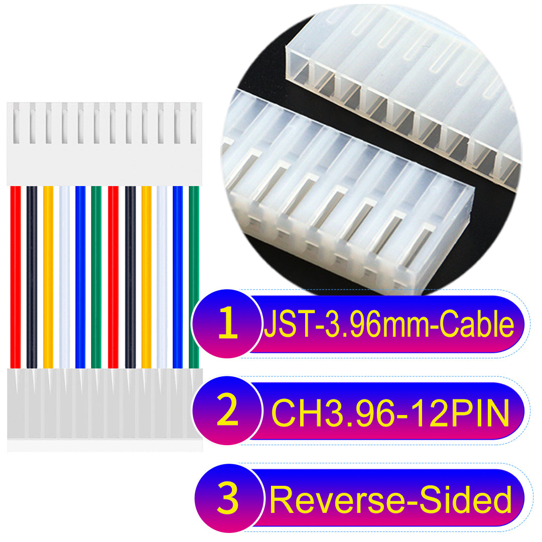 Molex KK3.96mm 12Pin  Reverse-Side-Head UL1007 PVC Cable offers durability and versatility for electrical connections.