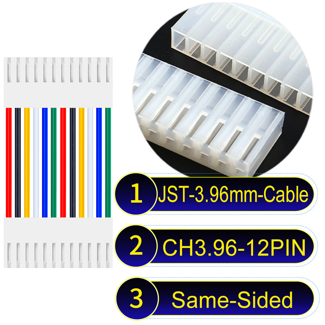 Molex KK3.96mm 12Pin Same-Side-Head UL1007 PVC Cable offers durability and versatility for electrical connections.