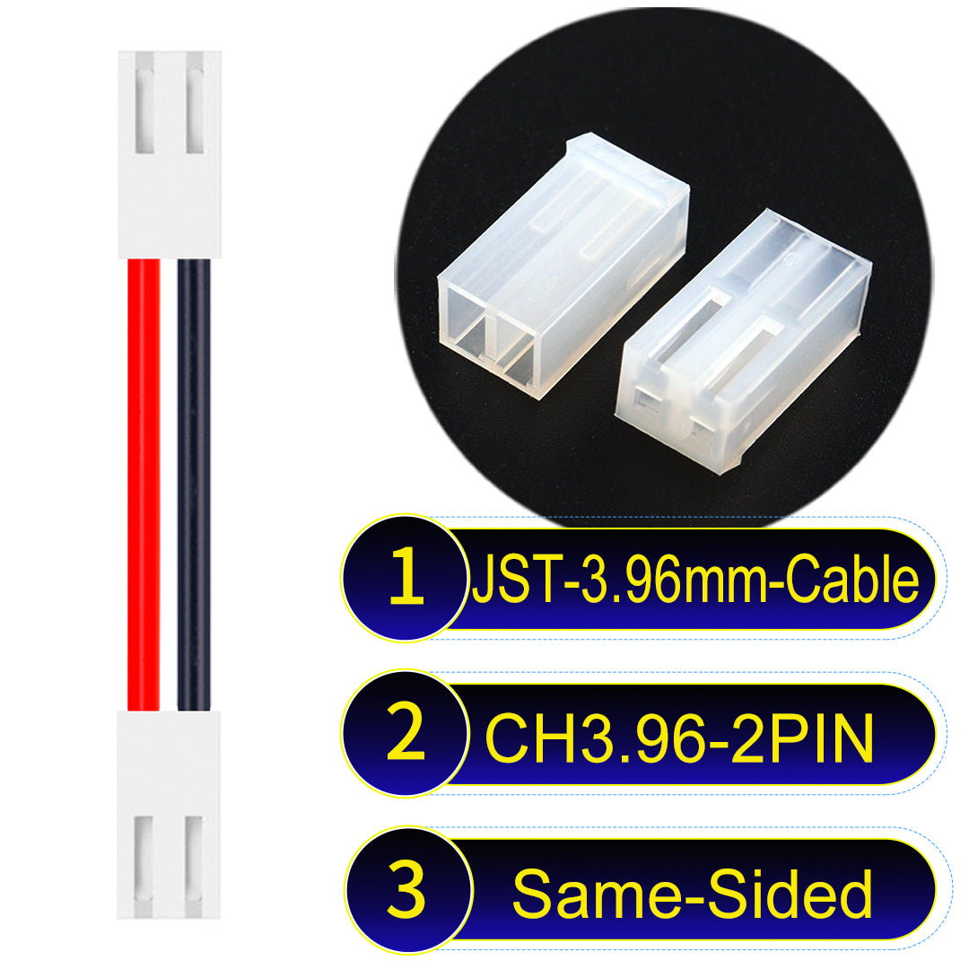 Molex KK3.96mm 2Pin Same-Side-Head UL1007 PVC Cable offers durability and versatility for electrical connections.