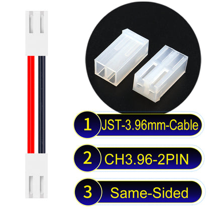 Molex KK3.96mm 2Pin Same-Side-Head UL1007 PVC Cable offers durability and versatility for electrical connections.