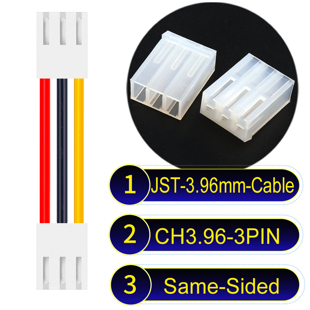 Molex KK3.96mm 3Pin Same-Side-Head UL1007 PVC Cable offers durability and versatility for electrical connections.