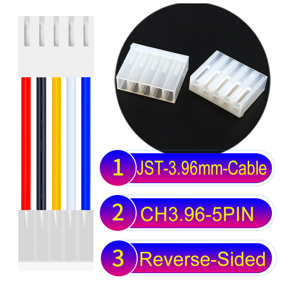 Molex KK3.96mm 5Pin  Reverse-Side-Head UL1007 PVC Cable offers durability and versatility for electrical connections.