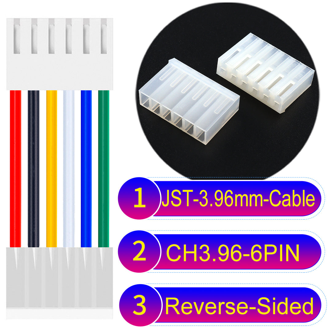 Molex KK3.96mm 6Pin  Reverse-Side-Head UL1007 PVC Cable offers durability and versatility for electrical connections.