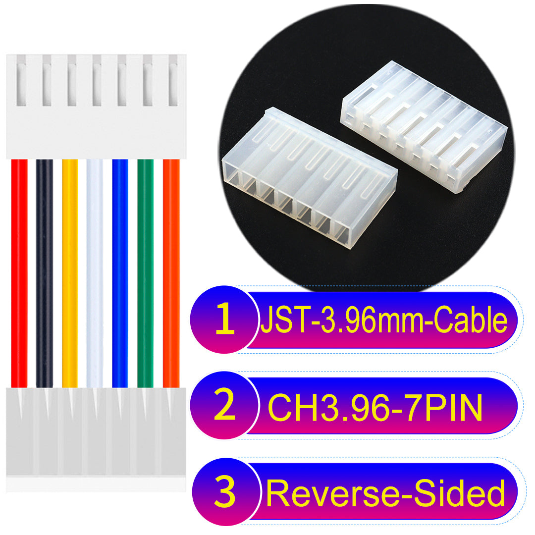 Molex KK3.96mm 7Pin  Reverse-Side-Head UL1007 PVC Cable offers durability and versatility for electrical connections.
