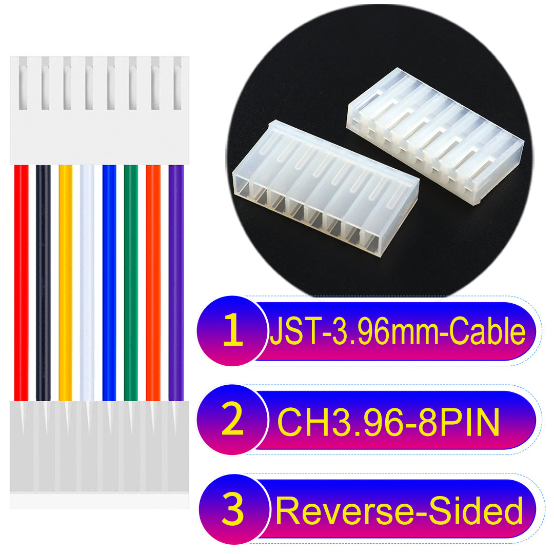 Molex KK3.96mm 8Pin  Reverse-Side-Head UL1007 PVC Cable offers durability and versatility for electrical connections.