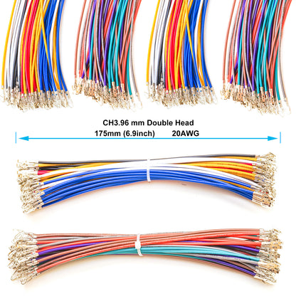 Close-up of Molex KK 156 3.96mm female connector attached to 20AWG PVC cable