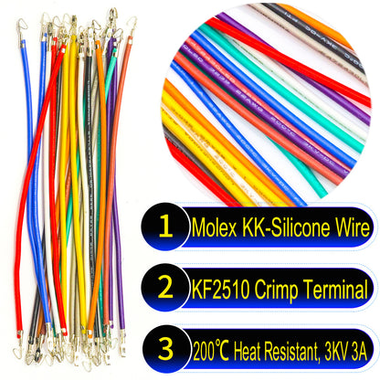 Molex KK 254 2.5mm KF2510 Pre-Crimped Terminal Silicone single-head Cable (Without Connector), 22AWG UL3239 Soft Wire 200¡æ Heat Resistant 3KV 3A