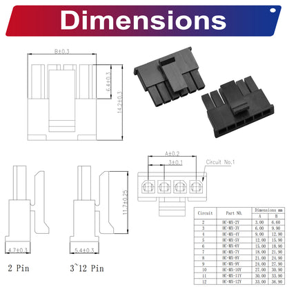 Demonstration of Molex MX3.0mm male and female connectors securely connected
