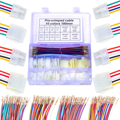 Complete Molex MX4.2 connector kit with premium 20AWG pre-crimped cables
