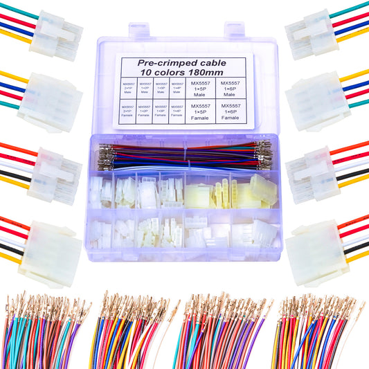 Complete Molex MX4.2 connector kit with premium 20AWG pre-crimped cables
