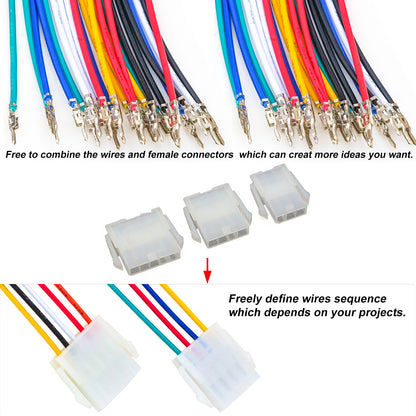 Detailed view of Molex MX4.2 connector pins and crimp terminals