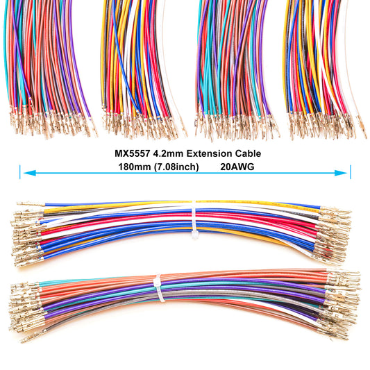 Close-up view of Molex MX4.2 male and female connector housings