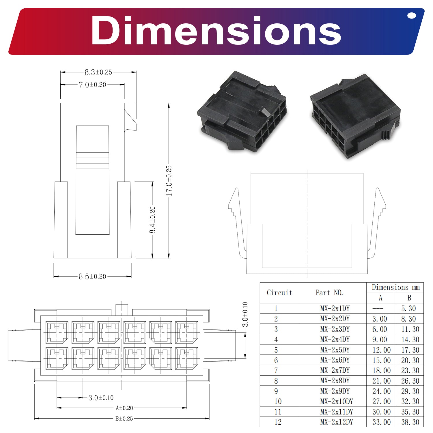Demonstration of Molex Micro-Fit MX3.0mm male and female connectors securely connected