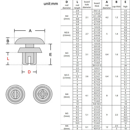 Nylon_R_type_clip_fastener_press_rivet_anchor_plug_for_PCB_board_2_5mm