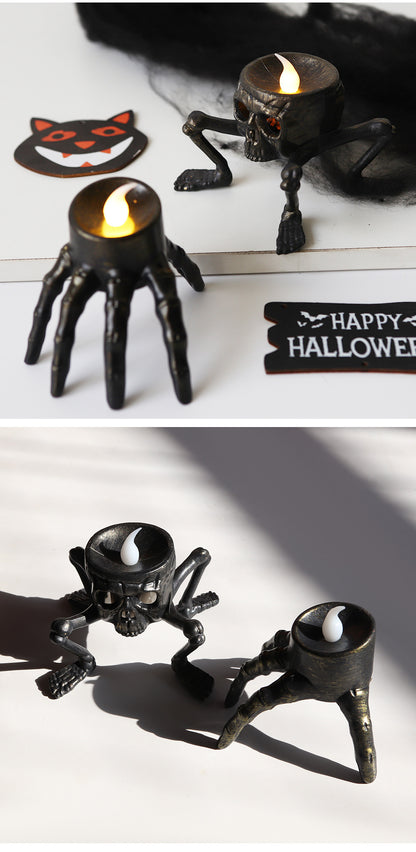 Halloween LED Skull Hand Lantern Light Ghost Lamp Candle Flameless Tea Lights Candle Halloween Party Home Decoration